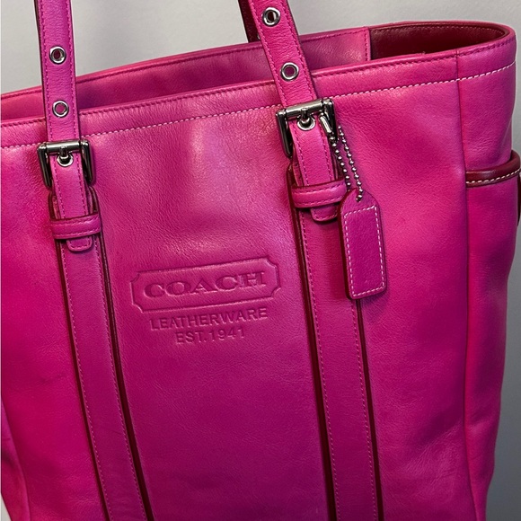 Coach Handbags - Coach Pink Leather Tote